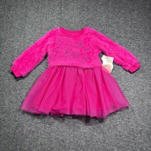 Strawberry Shortcake Sparkle Tulle Dress in Fuchsia Purple